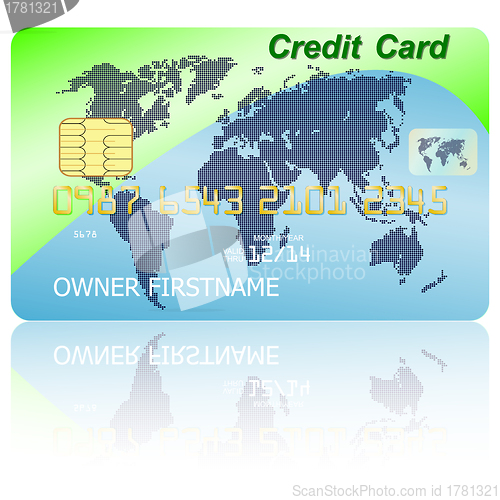 Image of Green credit card 