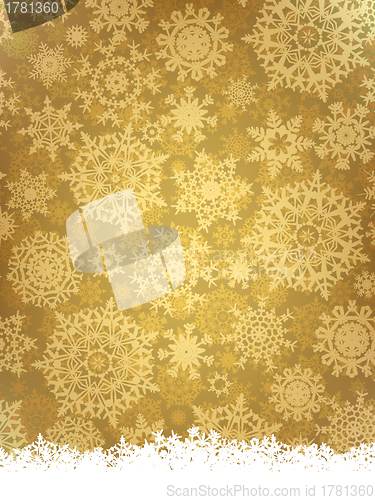 Image of Golden elegant christmas template. EPS 8