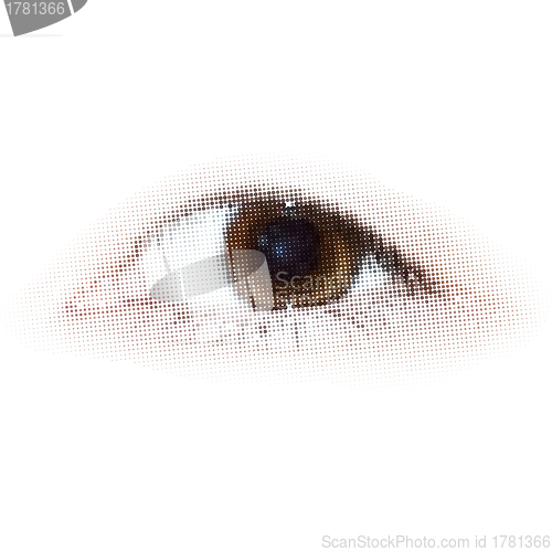 Image of Human halftone dots eye. EPS 8