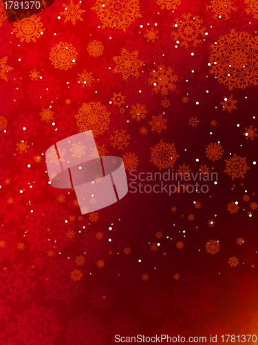 Image of Christmas background with snowflakes. EPS 8