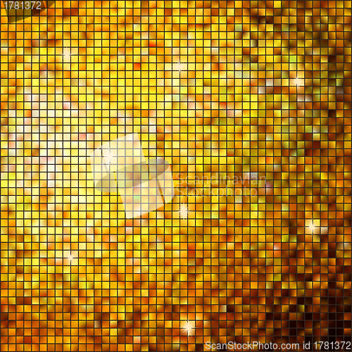 Image of Gold mosaic background. EPS 8