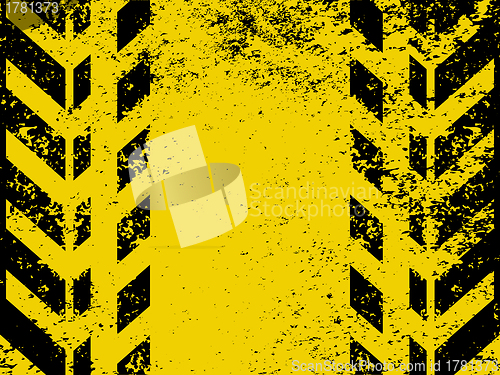 Image of A grungy and worn hazard stripes texture. EPS 8