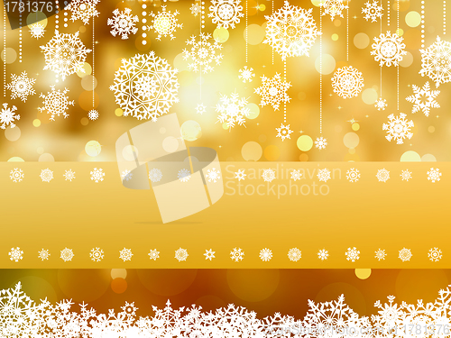 Image of Elegant gold christmas background. EPS 8