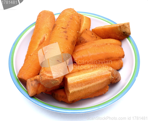 Image of boiled carrots on dish