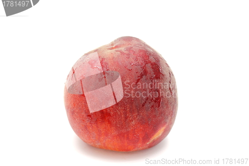 Image of peach over white