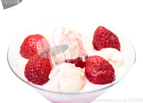 Image of Ice Cream with Strawberries