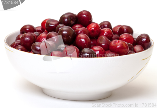 Image of Bowl with Ripe Cherries