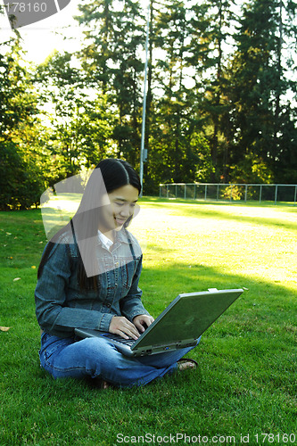 Image of Laptop girl