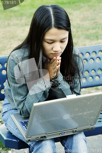 Image of Laptop girl