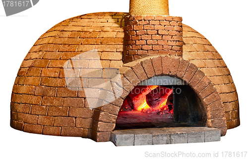 Image of Old bread oven isolated on white background