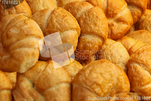 Image of Croissants on tray - the background