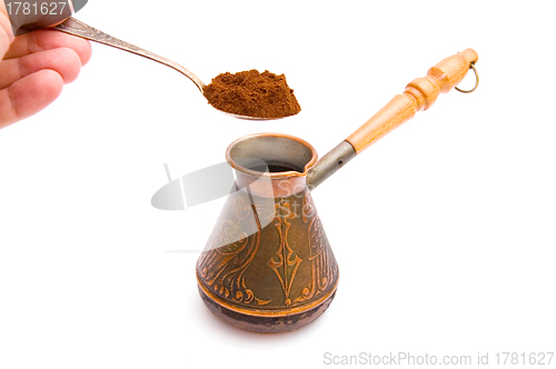 Image of Coffee spoon and cezve