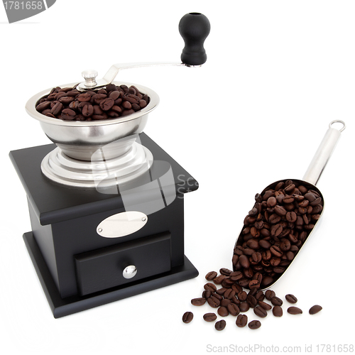 Image of Coffee Beans and Grinder