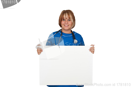 Image of Nurse with board