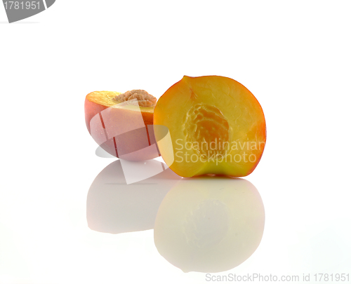 Image of Natural peach fruits collection