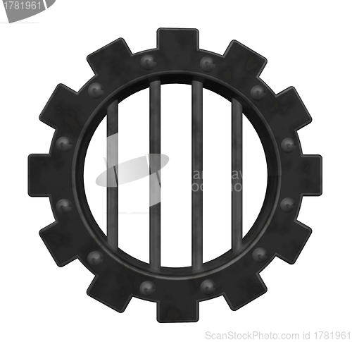 Image of gear wheel prison window