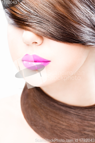 Image of lips and hair