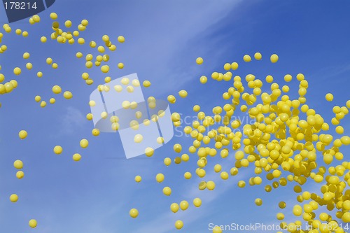 Image of Yellow balloons