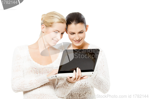 Image of two young women with netbook