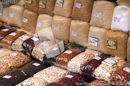 Image of Spice rack at a outdoor market