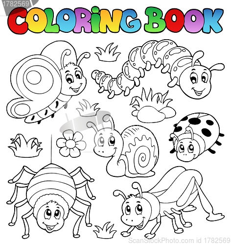 Image of Coloring book cute bugs 1