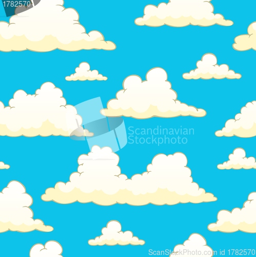 Image of Seamless background with clouds 9