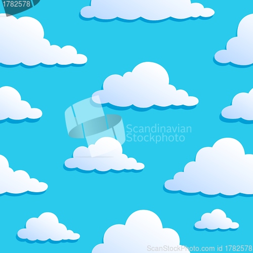 Image of Seamless background with clouds 8
