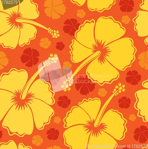 Image of Hibiscus seamless background 2