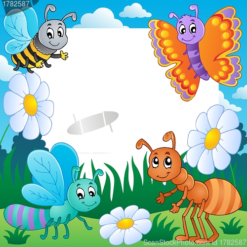 Image of Frame with bugs theme 3