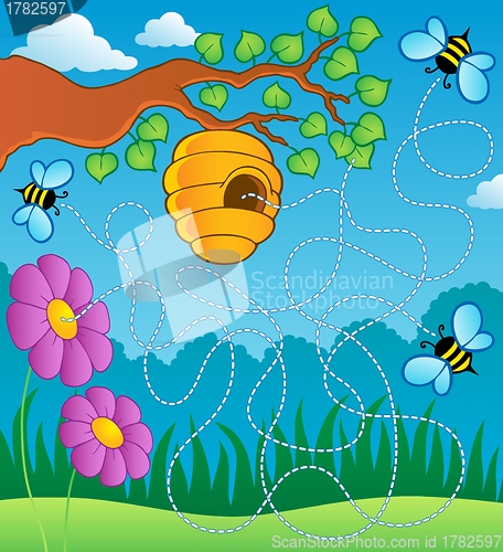 Image of Bee theme maze