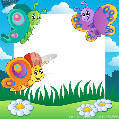 Image of Frame with butterflies theme 1