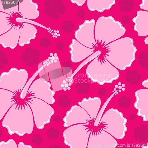 Image of Hibiscus seamless background 3