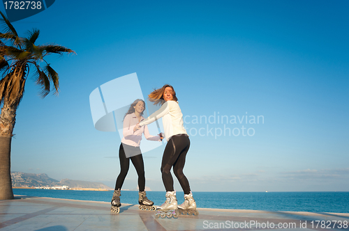 Image of Friend skating