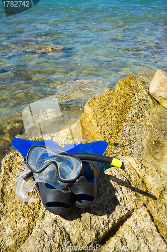 Image of Snorkeling fins and mask