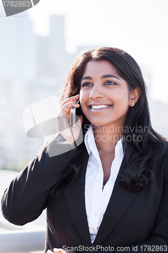 Image of Indian businesswoman on the phone