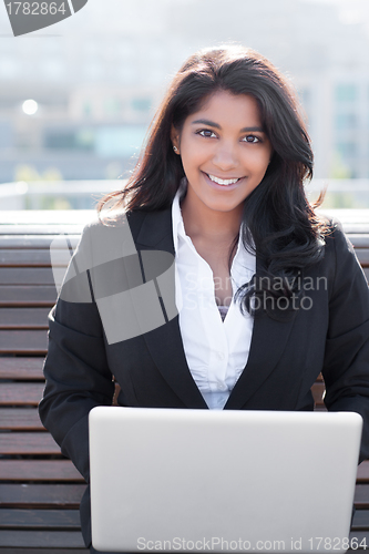 Image of Indian businesswoman with laptop