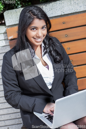 Image of Indian businesswoman with laptop