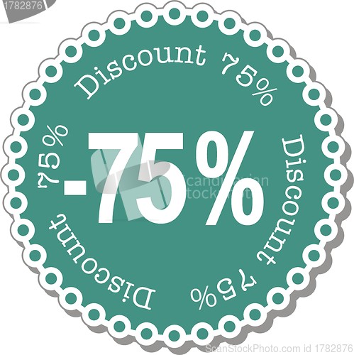 Image of Discount seventy five percent