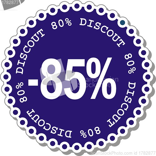 Image of Discount eighty five percent