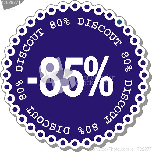 Image of Discount eighty five percent
