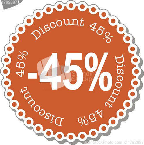 Image of Discount forty five percent