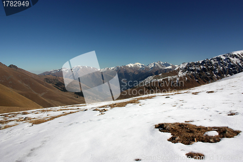 Image of Winter mountains on a sunny day, the resorts of the Caucasus