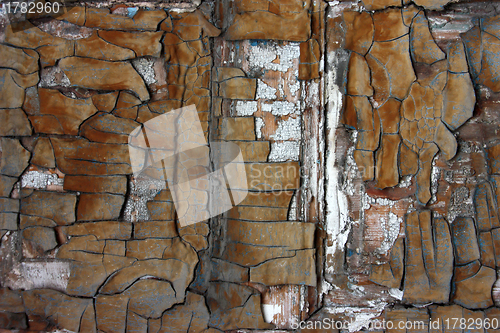 Image of Abstract old grunge cracked paint background texture with scratc