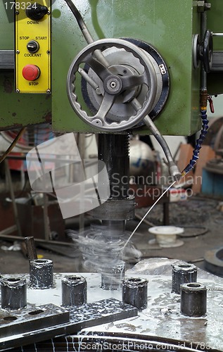 Image of Vertical drill in workshop
