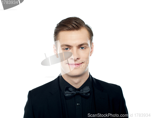Image of Closeup portrait of charming young man