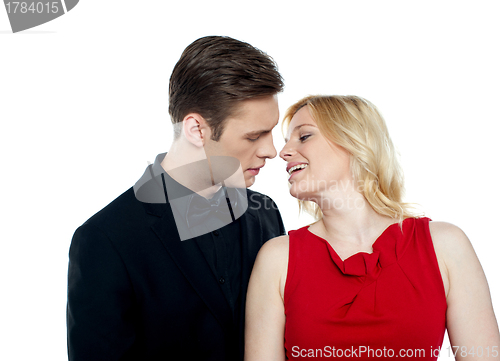 Image of Happy couple kissing each other