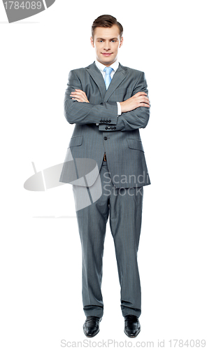 Image of Handsome young executive. Full length portrait