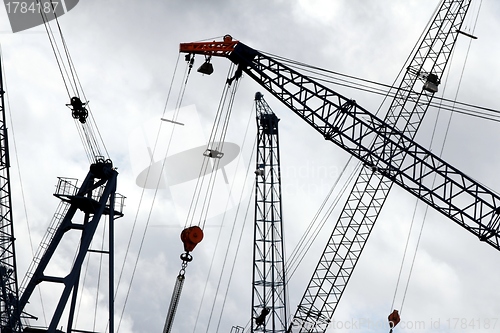 Image of harbor cranes