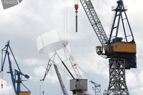 Image of harbor cranes