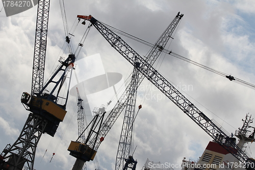 Image of harbor cranes